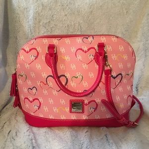 Dooney & Bourke Zip Zip Satchel Pink Sweethearts